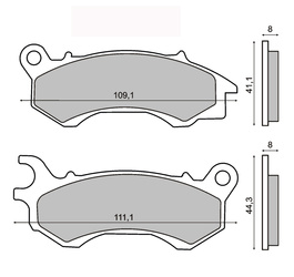 Klocki hamulcowe rms honda pcx 125-150cc 2010> - 225102780