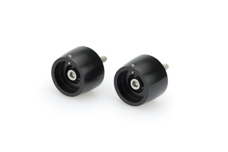 Ciężarki / końcówki kierownicy krótkie z wymienną nasadką puig do aprilia rs 660 21-22 czarne