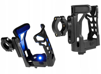Uchwyt na bidon / butelkę / termodo motocykla, skutera i roweru z diodą led - ubh2 (nie zawiera baterii)