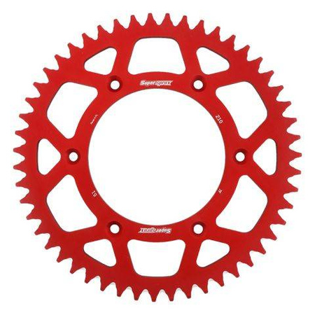 Zębatka tylna aluminiowa 7075-t6 (ergal) 289 51 honda cr/crf '83-'16 (jtr210.51) kolor czerwony