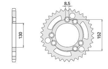 Zębatka tylna 4424 41 (2054-41) cagiva navigator 1000 '01-'05, grand canyon 900 '99-'01