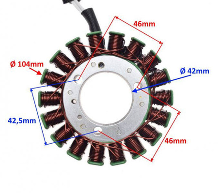 Stator iskrownik 18 cewek do Yamaha TMax 500 04-07