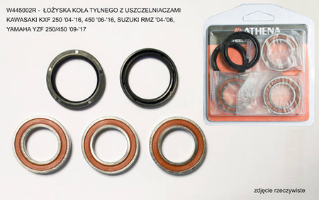 Łożyska koła tylnego z uszczelniaczami kawasaki kxf 250 '04-'16, 450 '06-'16, suzuki rmz '04-'06, yamaha yzf 250/450 '09-'17