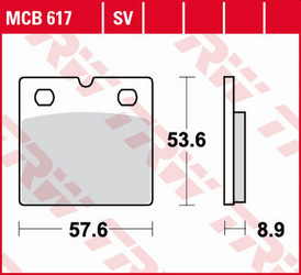 Klocki hamulcowe kh171 organic bmw r65 '89-'93, k75 s/rt '89-'96,  r80 /rt '89-'95, k100 /rt/rs/lt '88-'96 przód