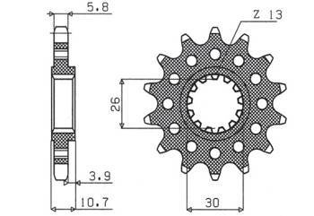 Zębatka przednia 579m 17 yamaha fz1 '06-'14, r1 '04-'14, fj, x(jtf1579.17) (łańc. 520) (579m17jt)