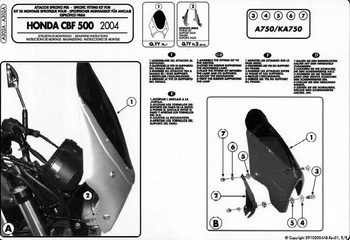 mocowanie do owiewki z szybą honda - wycofany z oferty