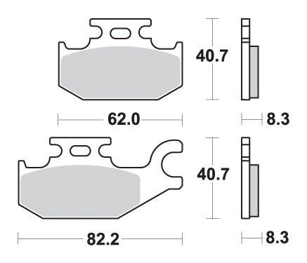 Klocki hamulcowe kh413 off-road sinter kolor złoty