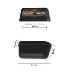 Far lampka podświetlenia tablicy rejestracyjnej kolor czarny