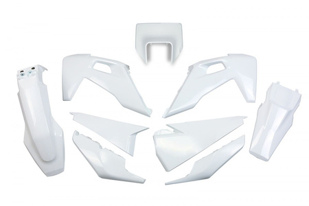 Komplet plastików husqvarna te/tx/fe '20-22 z osłoną lampy kolor oem (biały)