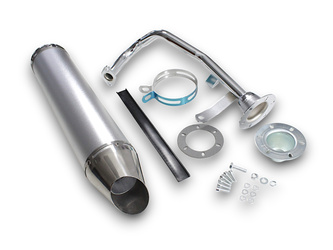 Tłumik Power Force Tuning Srebrny Gy6 Agility 50 4t