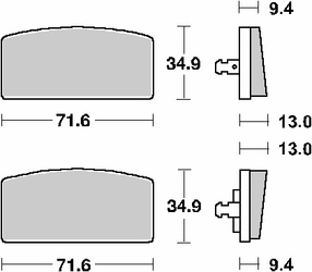 Hamulcowe kh22 street ceramic kolor czarny pasuje do: bmw r75,r90,r100, przód