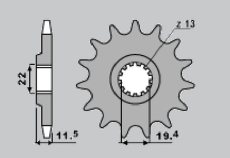 Zębatka przednia 4101 16 suzuki dr 125 '94-'00 (jtf409.16)
