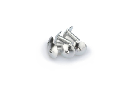 Śruby z anodyzowanego aluminium blister 6 wypukłych śrub m6x15mm srebrne
