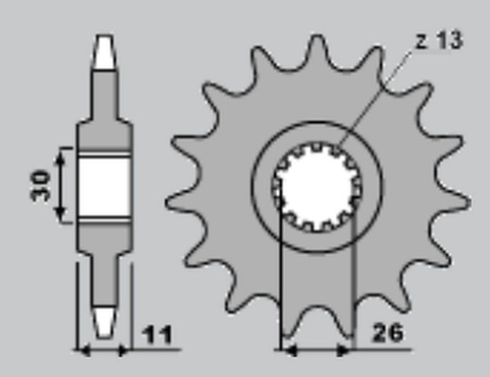 Zębatka przednia 2091 16 yamaha tdm900 '02-'09