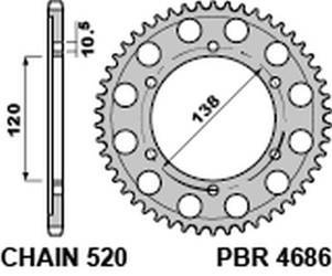 Zębatka tylna 4686 36