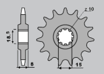 Zębatka przednia 599 13 aprilia 50