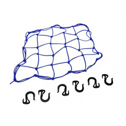 Siatka bagażowa niebieska zapięcia plastikowe