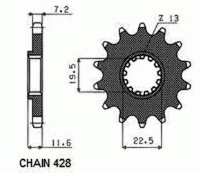 Zebatka Napedowa Sunstar Sunf220-16 (Wycofana Z Produkcji)