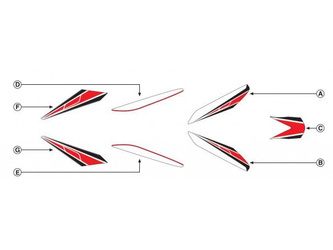 Zestaw Naklejek Puig Do Yamaha X-Max 125/250 10-16 (Czarne 8424)