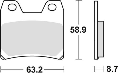 Klocki hamulcowe kh348 sinter street yamaha fzs 1000 fazer 01-05, x1300 02-16, tył (promocja)