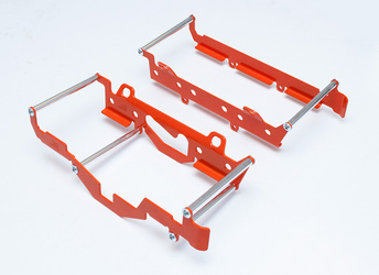 Osłony chłodnicy aluminiowe model light (do motocykla z wentylatorem) ktm exc '17-'18, excf '17-'19, husqvarna te/fe '17-'18 kolor pomarańczo