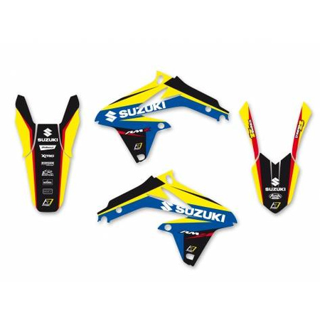 Komplet naklejek (oklein) suzuki rmz 450 '08-'17 dream 4 kolor niebieski/żółty/czarny