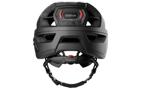 Kask rowerowy m1 trial z wbudowanym interkomem bluetooth 4.1 do 900m oraz tylną lampką led rozmiar m ( 55-58 cm ) kolor czarny (el)