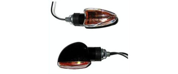 KOMPLET KIERUNKOWSKAZÓW HOMOLOGOWANYCH (2SZT-21W) KOLOR CZARNY (KRÓTKIE)