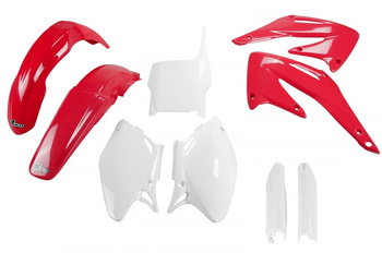 Komplet Plastików (Full Kit) Z Osłonami Teleskopów (Amortyzatorów) Honda Crf 450 R '04 Kolor Oem (Czerwony/Biały) (Ho107e999)