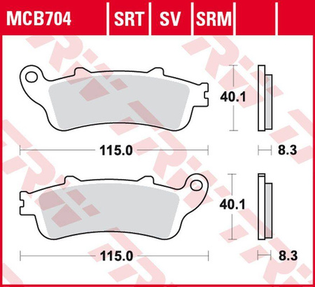 Klocki hamulcowe kh281 sinter road/track honda vfr 800 '98-'05, cb 1100 x-11 '00-'03, cbr 1100xx '97-'08, stx 1300 '02-'08, gl 1800 '01-'17,