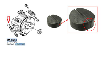 SNOW PODKŁADKI ŚLIZGOWE SPRZĘGŁA LYNX 49 RANGER 600 '11-'12, 69 YETI R-ARMY '14-'18, XTRIM 600 '10-'15, SKI-DOO GSX 600 LE / SE '09-'15, GRAND TOURI600 LE / MXZ 600 '10-'18, RENEGADE 600 X '10-'19 (OEM: 417-2229-92) (1 SZT.) (SKUTER ŚNIEŻNY)