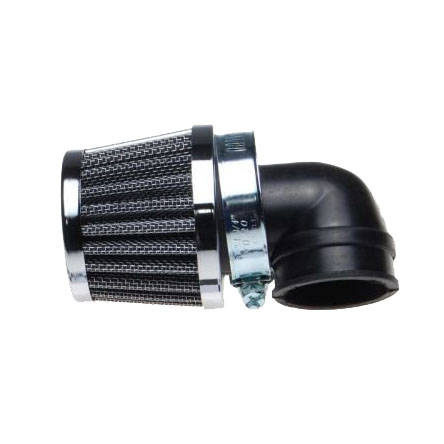 Filtr powietrza 30 mm stożkowy chromowany Kąt 90 Stopni