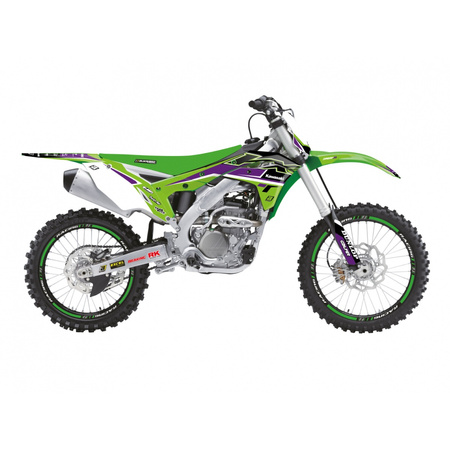 KOMPLET NAKLEJEK (OKLEIN) KAWASAKI KX 250F '17-'20 DREAM KOLOR ZIELONY CZARNY