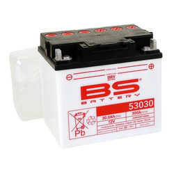 BSAKUMULATOR 53030 (B60-N30L-B) 12V 30AH 186X130X171 (300A) BMW R60/6/7/R65/R75/6/7/R80/7/RT/R90/6/S 69-95, R100/7/CS/RS/RT/S/T/R100GS/R/RS/RT 76-95, K75RT 85-95, K1 89-92, K100 83-93 OBSŁUGOWY - ELEKTROLIT OSOBNO (2) UE2019/1148