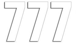 Numery startowe 13cm x 7cm proste, kolor biały nr7 (3szt.)