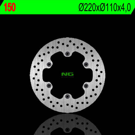Tarcza hamulcowa przód ktm 50 exc '90-'93, tył mz 125rt '99-'02 (220x110x4) (6x6,5mm)