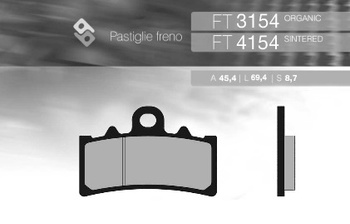 Klocki hamulcowe kh606 ktm duke 125/200/390 '11-'16 przód (ft 3154)