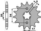Zębatka przednia 2037 14 18nc honda cbr 125, xlr 125 (łańc. 428)
