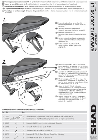 Stelaż kufra tylnego Shad do Kawasaki Z1000 SX (11-14)