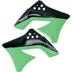 Osłony chłodnicy kawasaki kxf 250 '09-'11 kolor oem (czarny/zielony)