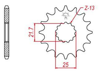 Zębatka przednia 564 17 suzuki dl 1000 '02-'19, gsx-r 750/1000 '00-'20, gsx-s '15-'20 (jtf520.17)
