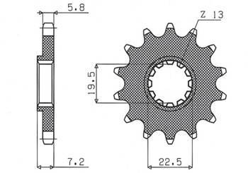 Zębatka przednia 434 15 suzuki dr 250 '82-'87, 250, gn 250 (jtf434.15) (łańc. 520) (43415jt)