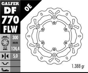Tarcza hamulcowa przód ktm 950/990 adventure '02-'11, lc4 620/640/660/690 (300x124,4x5) wave