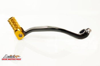 Dźwignia zmiany biegów suzuki rm 250 '89-'08 aluminiowa kolor czarny, końcówka złota (25600-37f20)