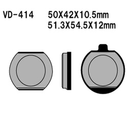 KLOCKI HAMULCOWE KH33 KAWASAKI Z400/650/750/1000, KZ900 76-77 - ZASTĄPIONE PRZEZ SD-414 (MADE IN JAPAN)