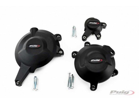 Pokrywy dekli silnika puig do kawasaki er-6n 06-16 czarne