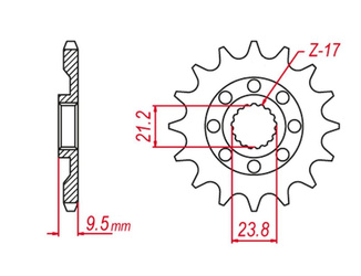 Zębatka przednia 2133 13 suzuki rmz 450 '05-'12, rmx 450 '10-'19 (jtf1441.13)