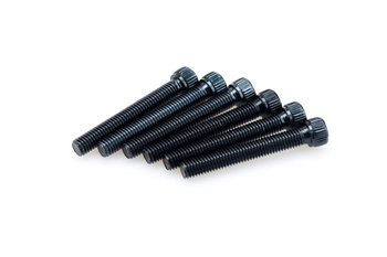 Śruby Z Anodyzowanego Aluminium Blister 6 Śrub Imbusowych M8x55mm Czarne