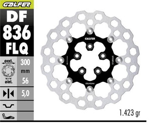TARCZA HAMULCOWA TYŁ HARLEY-DAVIDSON (300X56X5) PŁYWAJĄCA (QUBIQ)