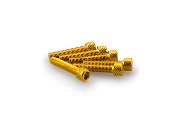 Śruby z anodyzowanego aluminium blister 6 śrub imbusowych m6x30mm żółte